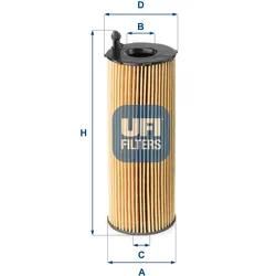 Ufi Ölfilter 2516800 Filtereinsatz 200Mm Für Ford Land Rover