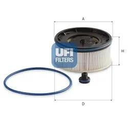 Ufi Kraftstofffilter 2614000 Filtereinsatz 55Mm Für Hyundai