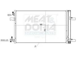 Meat & Doria Kondensator, Klimaanlage 991061 Für Opel Gm