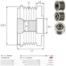 As-Pl Generatorfreilauf Afp5007v Für Mitsubishi Nissan