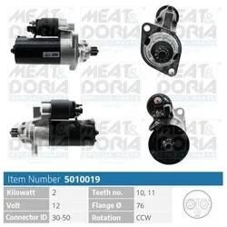 Meat & Doria Starter 5010019 Für Ford Vag