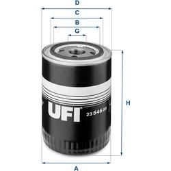 Ufi Ölfilter 2354600 Anschraubfilter 143Mm Gewindemaßm 22 X 1,5 Für Iveco Fiat Citroën Chrysler Peugeot