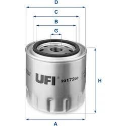 Ufi Ölfilter 2317200 Anschraubfilter 97Mm Gewindemaß3/4-16 Unf Für Piaggio Fiat