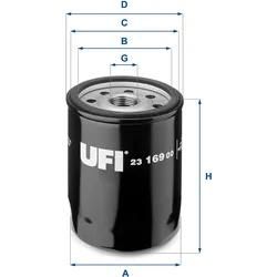 Ufi Ölfilter 2316900 Anschraubfilter 97Mm Gewindemaß3/4-16 Unf Für Zastava Innocenti Fiat Ford Gm Vag