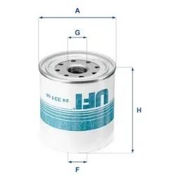Ufi Kraftstofffilter 2433100 Filtereinsatz 103Mm Für Chrysler Fiat