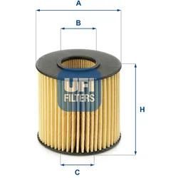 Ufi Ölfilter 2519600 Filtereinsatz 67Mm Für Toyota
