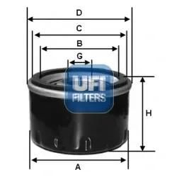 Ufi Ölfilter 2319700 Anschraubfilter 92Mm Gewindemaß13/16-16 Unf Für Ford Rover