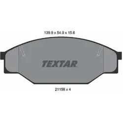 Textar Bremsbelagsatz, Scheibenbremse 2115801 Für Vw Nissan Toyota