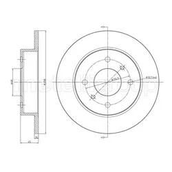 Metelli Bremsscheibe 230633 Voll 258Mm 10Mm Für Nissan