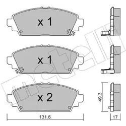Metelli Bremsbelagsatz, Scheibenbremse 2204630 Für Honda