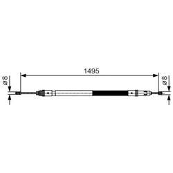 Bosch Seilzug, Feststellbremse 1987482118 Für Peugeot Fiat