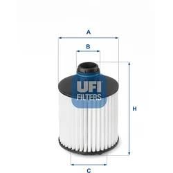 Ufi Ölfilter 2513900 Filtereinsatz 97Mm Für Fiat Gm Peugeot Chrysler