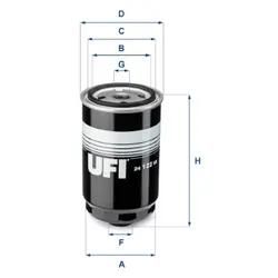 Ufi Kraftstofffilter 2412200 Filtereinsatz 142Mm Für Hyundai