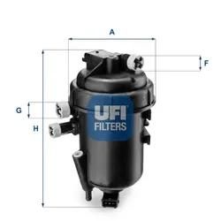 Ufi Kraftstofffilter 5511200 Filtereinsatz 213Mm Für Fiat