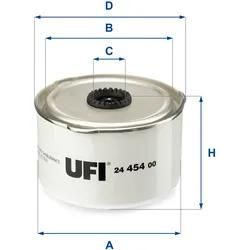 Ufi Kraftstofffilter 2445400 Filtereinsatz 92Mm Für Ford Land Rover