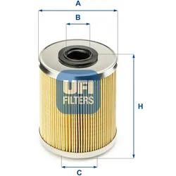 Ufi Kraftstofffilter 2669500 Filtereinsatz 86Mm Für Opel Gm Nissan Renault