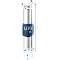Ufi Kraftstofffilter 3184700 Filtereinsatz 315Mm Für Bmw