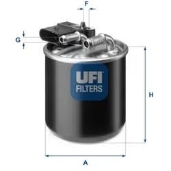 Ufi Kraftstofffilter 2419400 Anschraubfilter 100Mm Für Mercedes