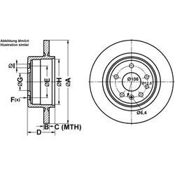 ATE Bremsscheibe 24011002741 voll 286mm 10mm für SAAB