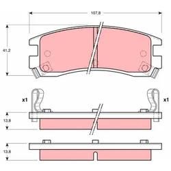 Trw Bremsbelagsatz, Scheibenbremse Gdb4042 Für Pontiac Cadillac Chevrolet