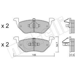 Metelli Bremsbelagsatz, Scheibenbremse 2209070 Für Ford Mazda