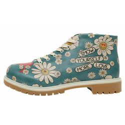 Dogo Damen Blau Stiefel "Shortcut Boots Show Yourself More Love Stiefeletten" Handgefertigt erhältlich in Größe von Baur - Bild 4