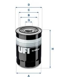 Ufi Ölfilter 2348600 Anschraubfilter 135Mm Gewindemaßm 26 X 1,5 Für Kia