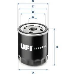 Ufi Ölfilter 2325400 Anschraubfilter 92Mm Gewindemaß13/16-16 Unf Für Rover Land