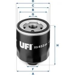 Ufi Ölfilter 2345300 Anschraubfilter 92Mm Gewindemaß3/4-16 Unf Für Vag