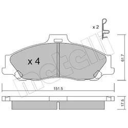 Metelli Bremsbelagsatz, Scheibenbremse 2204790 Für Ford Mazda
