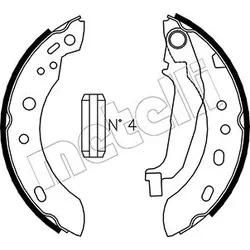 Metelli Bremsbackensatz 530288 Für Nissan