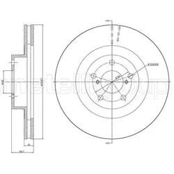 Metelli Bremsscheibe 231132C Belüftet 294Mm 24Mm Für Subaru