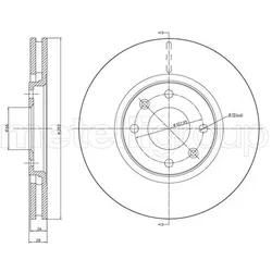 Metelli Bremsscheibe 230454 Belüftet 283Mm 26Mm Für Peugeot