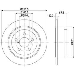 DON Bremsscheibe pcd13152 266mm 10mm für SAAB Subaru