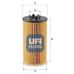 Ufi Ölfilter 2525700 Filtereinsatz 146Mm Für Vag
