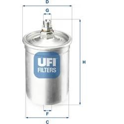 Ufi Kraftstofffilter 3150500 Filtereinsatz 147Mm Für Ferrari Mercedes
