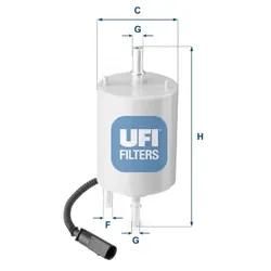 Ufi Kraftstofffilter 3186100 Filtereinsatz 181Mm