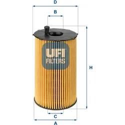 Ufi Ölfilter 2506600 Filtereinsatz 151Mm Für Land Rover Citroën Peugeot Ford Jaguar