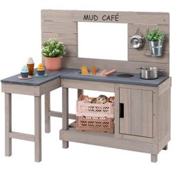 Muddy Buddy Matschküche Coffee Corner warmgrau 100 x 60 x 95 cm - Image 5