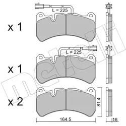 Metelli Bremsbelagsatz, Scheibenbremse 2212012 Für Alfa Romeo