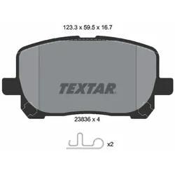 Textar Bremsbelagsatz, Scheibenbremse 2383601 Für Pontiac Toyota