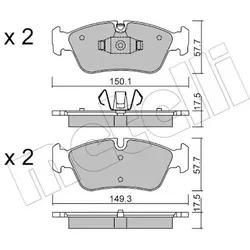 Metelli Bremsbelagsatz, Scheibenbremse 2206400 Für Bmw