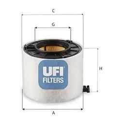 Ufi Luftfilter 27G3100 Filtereinsatz 142Mm Für Vag