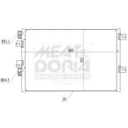 Meat & Doria Kondensator, Klimaanlage 991079 Für Renault Nissan