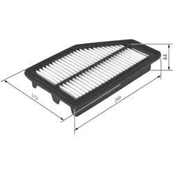 Bosch Luftfilter F026400295 Filtereinsatz 43,5Mm Für Honda Iveco