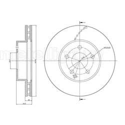 Metelli Bremsscheibe 230935C Belüftet 295Mm 28Mm Für Mercedes