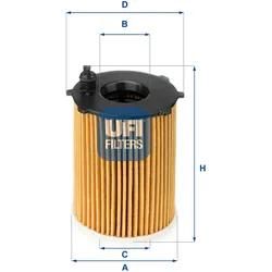 Ufi Ölfilter 2512800 Filtereinsatz 99Mm Für Fiat