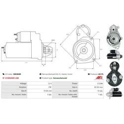 As-Pl Starter S0036sr Für Opel Saab Daf