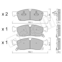 Metelli Bremsbelagsatz, Scheibenbremse 2209270 Für Jeep