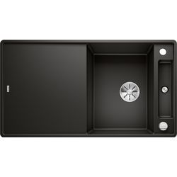Blanco Schwarz Granitspüle "Axia Iii 5 S-F" 1 Stk. Tlg. Inklusive Gratis Esche-Compound-Brückenschneidebrett von Baur - Image 4